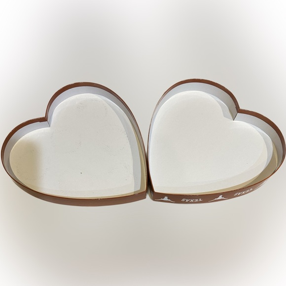 VTG RARE TEXAS LONGHORN HEART PANGBURNS CHOCOLATE BOX 9” ORANGE COLLECTIBLE LOVE - Picture 8 of 9